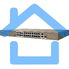 Коммутатор IP-COM F1126P-24-250W PoE неуправляемый 26-Ports 10/100 Mbps Base-TX + 1-Port 1000 Base-X SFP / 24-Ports PoE (PoE бюджет 230W)