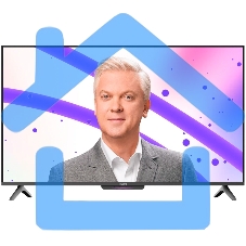 Телевизор Яндекс 50'' YNDX-00075 черный LED UHD 60Hz YandexGPT 3/32Gb