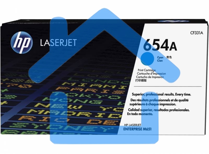 Тонер Картридж HP 654A CF331A голубой для HP CLJ Ent M651n/M651dn/M651xh/M680dn/M680f (15000стр.)