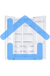 Холодильник Maunfeld MFF177NFW белый глянец двухкамерный 263/170л морозилка сбоку, No Frost, Side by Side