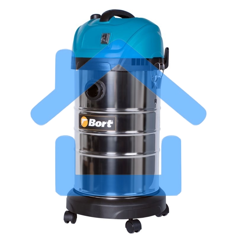 Строительный пылесос Bort BSS-1630-SmartAir 91272294 1600 Вт, вместимость 30 л, 45 л/сек, 7 кг, набор аксессуаров 7 шт