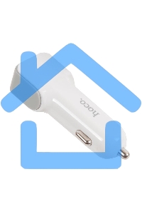 Автомобильное зарядное устройство HOCO z23 grand style dual-port car charger set with lightning cable, белый