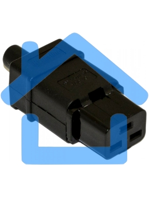 Разъемы для силового кабеля Hyperline CON-IEC320C19 Разъем IEC 60320 C19 220В 16A на кабель, контакты на винтах (плоские контакты внутри разъема), прямой