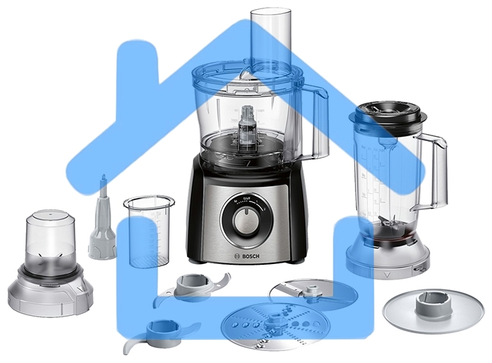 Кухонный комбайн Bosch MCM3501M 800 Вт, Скорости: 2, Блендер 1 л, Чаша 2.3 л, черный/серебристый