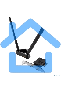 Сетевой адаптер Wi-Fi + Bluetooth Asus PCE-BE92BT BE9400 PCI Express (ант.внеш.несъем.) 2ант.