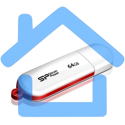 Флешка USB Silicon Power R/W 64 Gb LuxMini 320 SP064 GbUF2320V1W USB 2.0 белый