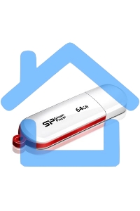 Флешка USB Silicon Power R/W 64 Gb LuxMini 320 SP064 GbUF2320V1W USB 2.0 белый