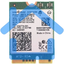 Плата сетевого контроллера Intel® Wi-Fi 6 AX201, 2230, 2x2 AX+BT, No vPro®,999TD0