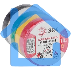 Изолента ПВХ 15ммх10м 5цветов (уп.5шт) ЭРА C0038781