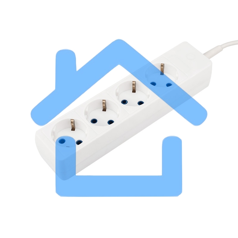 Удлинитель PROconnect 4 гнезда, 3 м, 3х0.75 мм², с/з, белый
