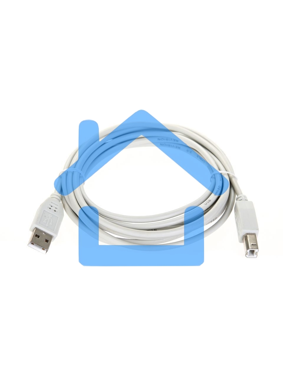 Кабель AM/BM USB2.0 3м Telecom USB 2.0 A-->B 3.0m, белый/серый, TC6900-3.0M