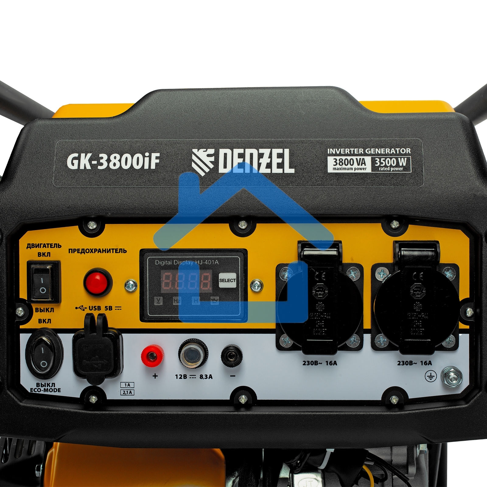 Генератор инверторный GK-3800iF, 3,8 кВт, 230 В, ручной старт DENZEL