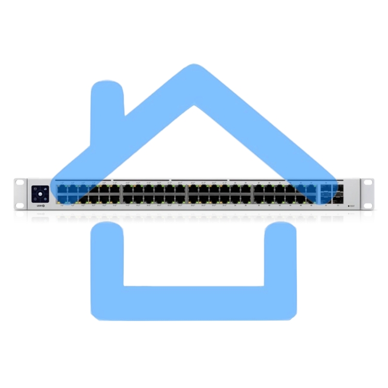 Коммутатор Ubiquiti UniFi USW-48-POE 4SFP 600W управляемый