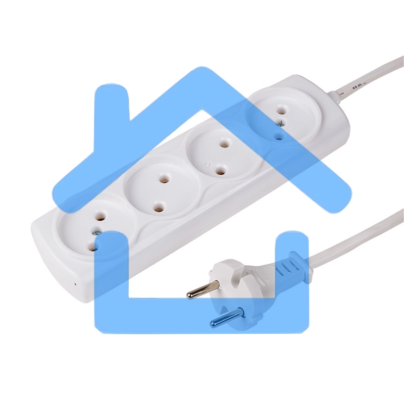 Удлинитель PROconnect OPTIMA 4 гнезда, 1.5 м, 2х0.75 мм², б/з, белый