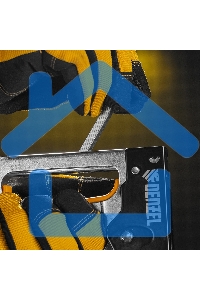 Степлер металлический, скобы в комплекте, 2К рукоятка, тип 53, 6-10 мм Denzel