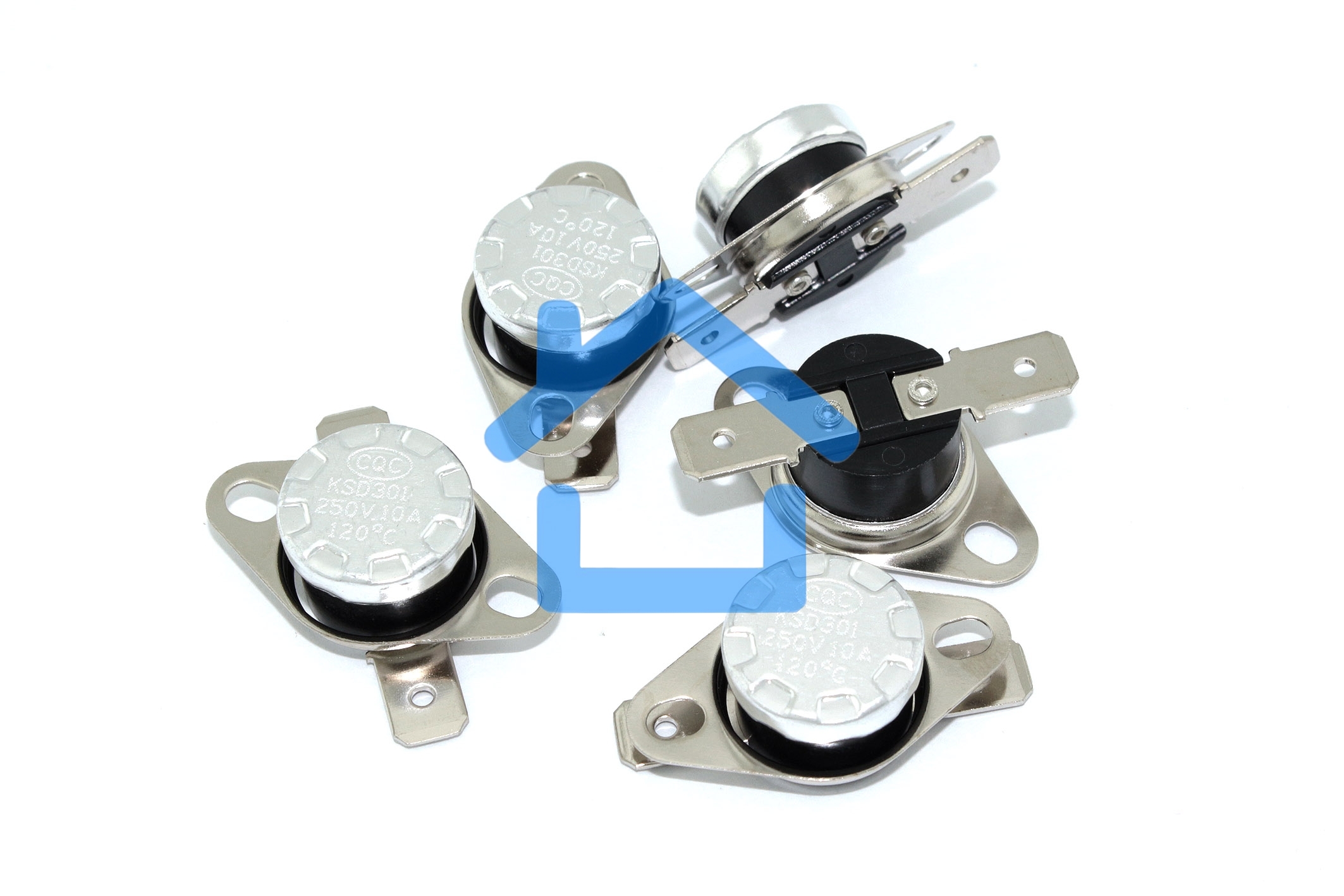 Термостат биметаллический KSD301 10А/120 С нормально разомкнутый 5 шт
