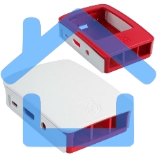 Корпус RA129 red-белый для микрокомпьютера Raspberry Pi 3. ACD Red+White ABS Plastic case for Raspberry Pi 3