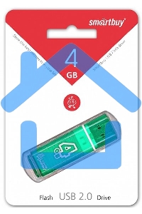 Флешка USB Smartbuy 4 Gb USB <USB 2.0> Smartbuy Glossy series Green (SB4 GbGS-G)