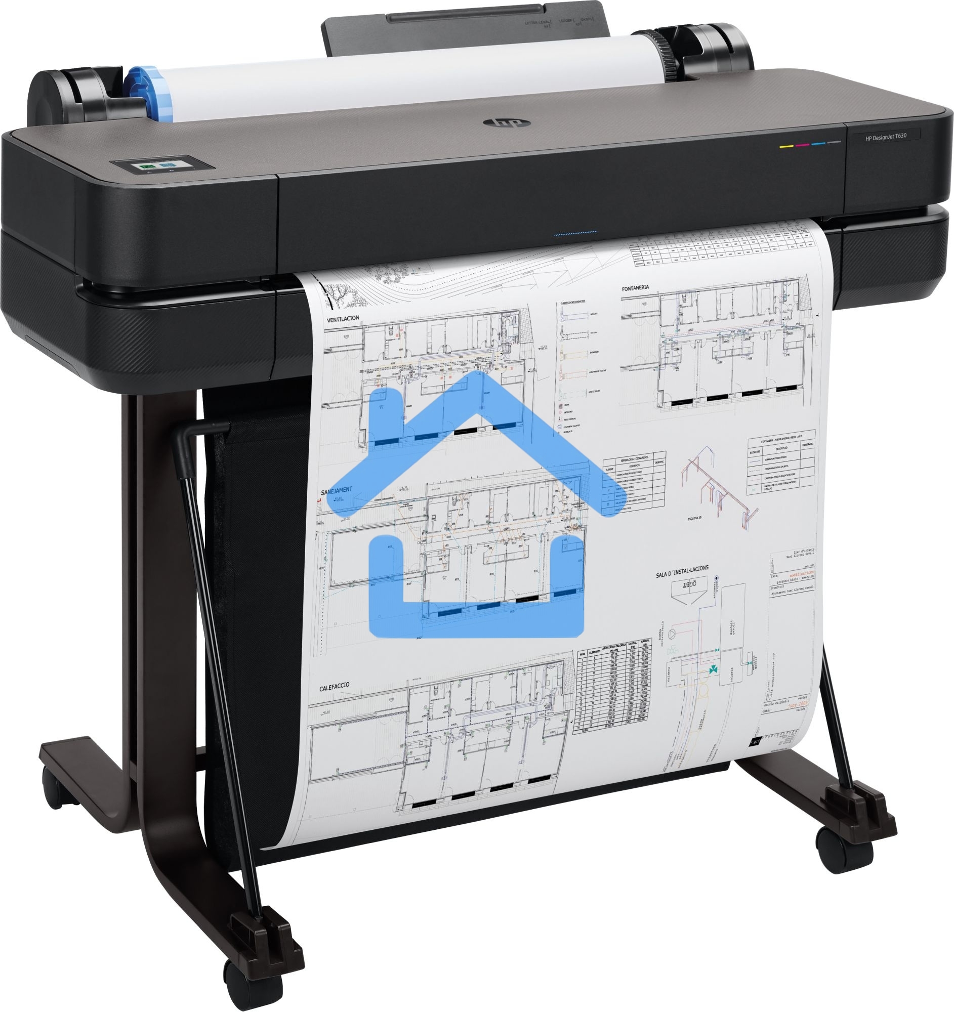 Плоттер струйный HP Designjet T630, A1, цветной, 24