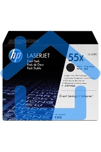 Картридж лазерный набор из 2 шт HP LaserJet CE255XD черный для LJ P3015(2 х 12500стр)