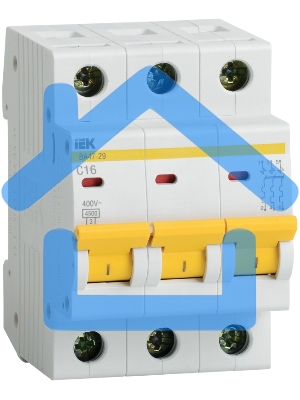 Выключатель автоматический модульный 3п D 2А 4.5кА ВА47-29 ИЭК MVA20-3-002-D
