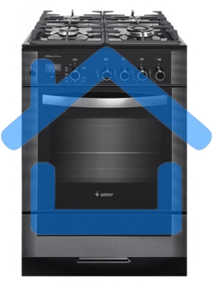 Плита газовая Gefest ПГ 6500-04 0244 черный, конфорок 4 шт, духовка 52 л, 60 см x 85 см x 60 см