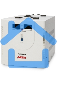 Стабилизатор напряжения Powerman AVS 8000D белый (8000ВА,40А,КПД 98%,циф. индикация вх./вых. напряж.)