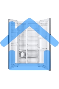 Холодильник Maunfeld MFF177NFW белый глянец двухкамерный 263/170л морозилка сбоку, No Frost, Side by Side