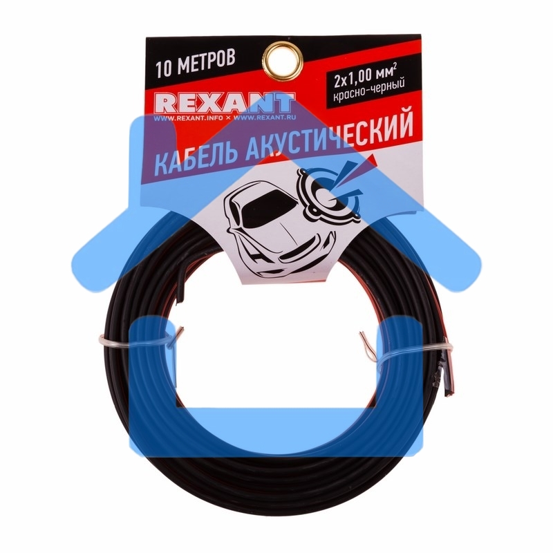 Кабель акустический Rexant 2х1,00 мм², красно-черный, мини-бухта 10 м 01-6105-3-10