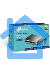 Коммутатор TP-Link SMBTL-SG1005P 5-портовый гигабитный настольный коммутатор с 4 портами PoE SMB 56W
