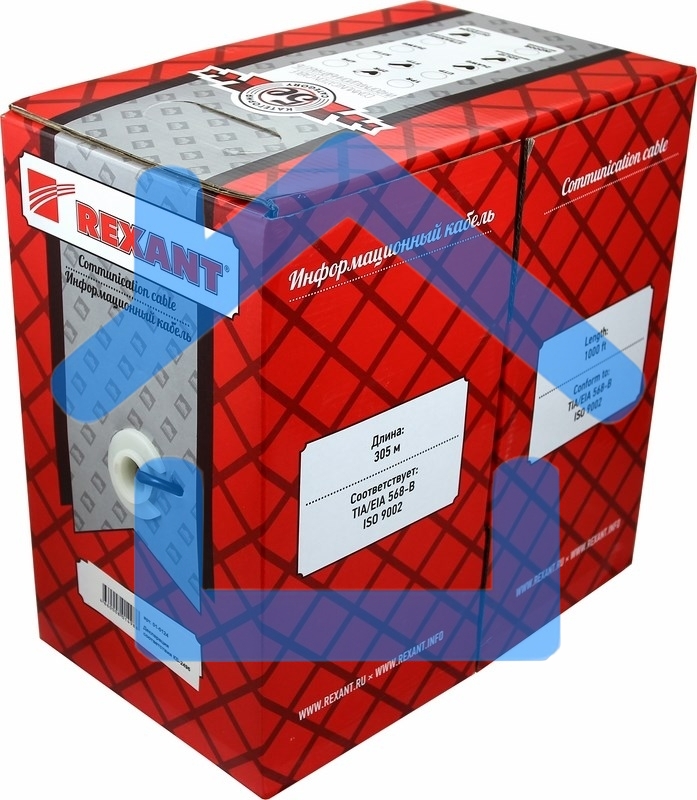 Кабель витая пара Rexant FTP 1PR 24AWG, CAT5e (бухта 305 м)