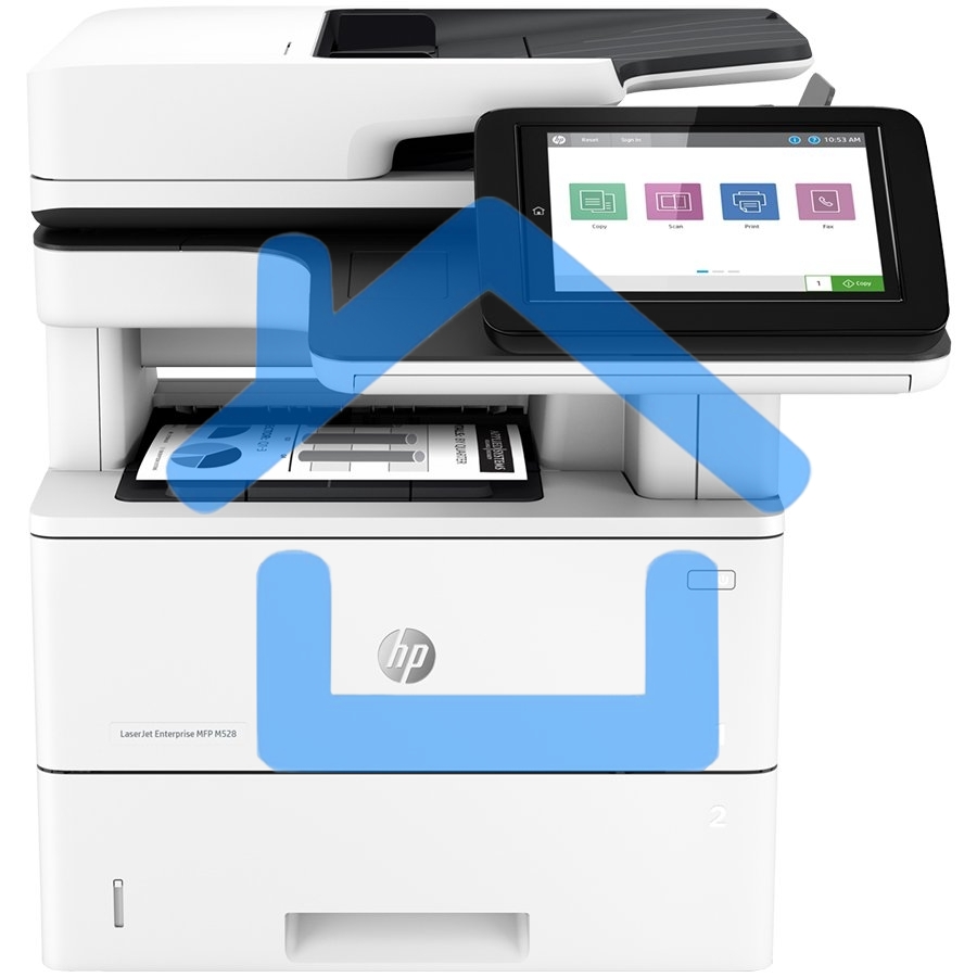 МФУ лазерное HP LaserJet Enterprise M528dn (1PV64A #B19), A4, ч/б, печ. до 43 стр/мин., скан. до 43 стр/мин. (ч/б) 38 стр/мин. (цвет), 1200 x 1200 dpi (печать) 600x600dpi (сканер), USB, RJ-45, Air Print, Mopria