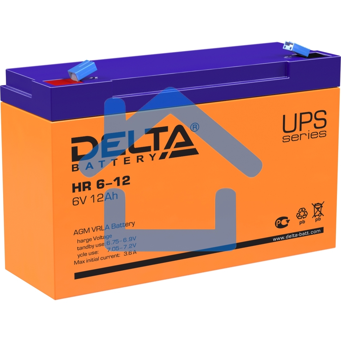 Батарея Delta HR 6-12 (6V, 12Ah)