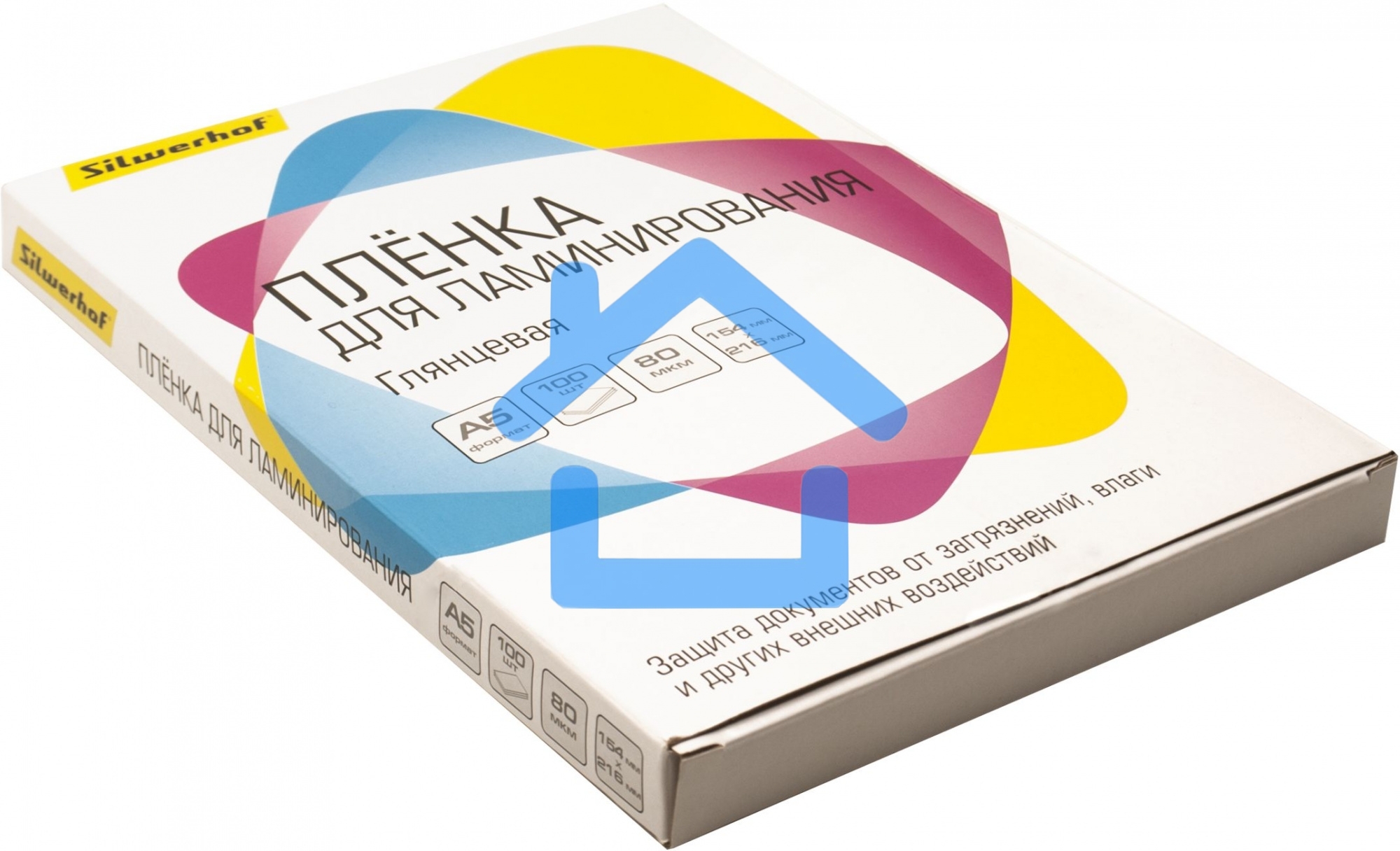 Пленка для ламинирования Silwerhof 80мкм A5 (100шт) глянцевая 154x216мм