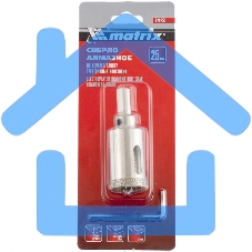 Сверло алмазное Matrix по керамограниту, 25 х 67 мм