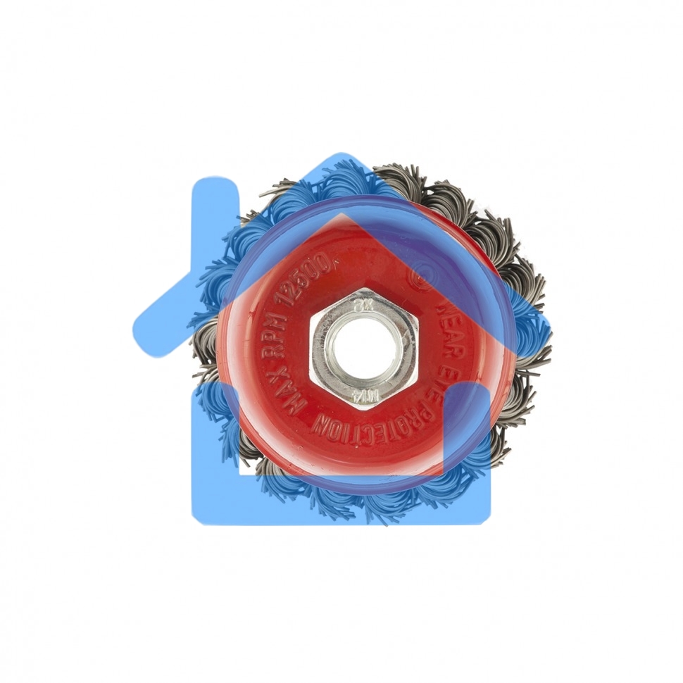 Щетка Matrix для УШМ, 75 мм, М14, Чашка, крученая проволока 0,8 мм
