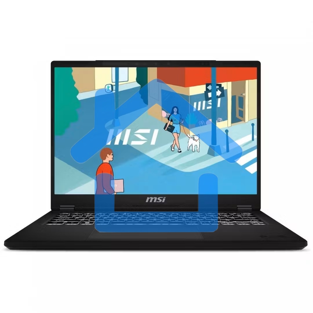 Ноутбук Modern 14H Core i5-13420H 14” 16:10 FHD+ (1920x1200), 60Hz IPS DDR4 16Gb*1 Iris Xe Graphics 512Gb SSD 3cell (53.8Whr) 1.6kg Single backlight (White) Win11 Pro,1y Black KB Eng/Rus