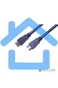Кабель HDMI CP-HM-HM-1.8M Wize, 1.8 м, v.2.0, K-Lock, soft cable, 19M/19M, позол.разъемы, экран, темно-серый, пакет