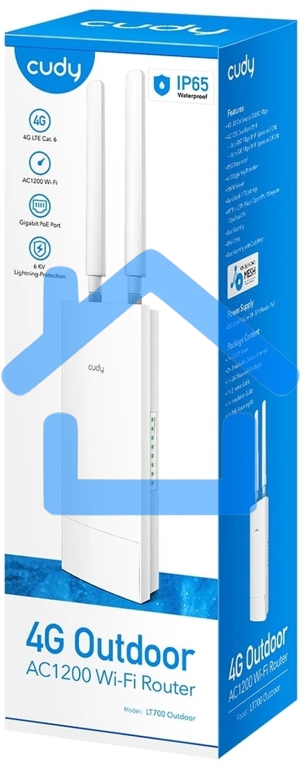 Точка доступа Outdoor 4G LTE Cat 6 AC1200 Wi-Fi Gigabit Router
