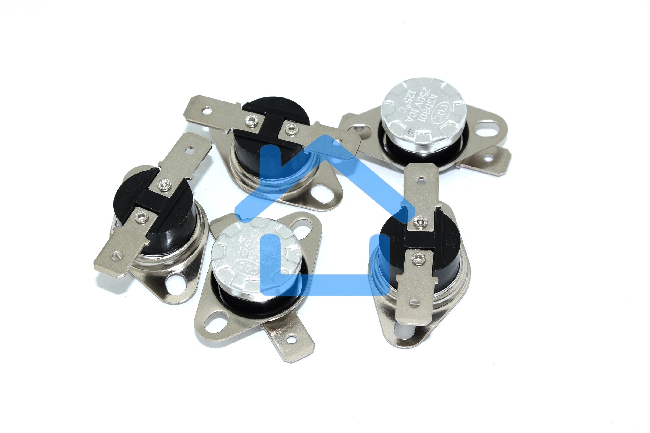 Термостат биметаллический KSD301 10А/125 С нормально замкнутый 5 шт