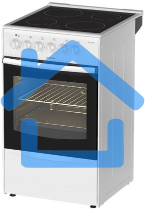 Плита электрическая Darina B 3607 W белый/черный, конфорок 4 шт, духовка 50 л, 50 см x 85 см x 56 см