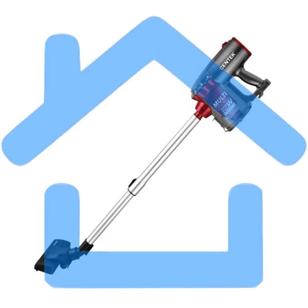 Пылесос вертикальный Centek CT-2561 красный/черный, питание от сети, 150 Вт, уборка сухая, пылесборник 0.5 л