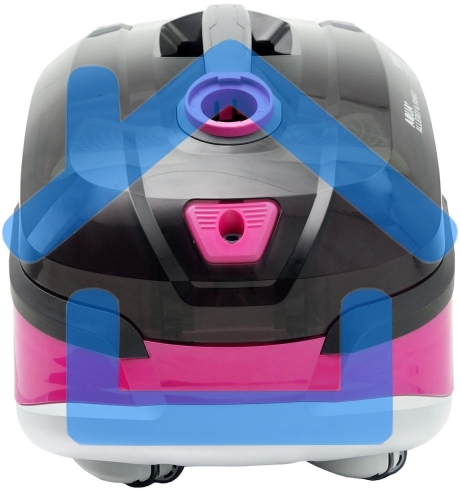 Моющий пылесос Thomas ALLERGY&FAMILY розовый/серый, 325/1700 Вт, уборка влажная/сухая/сбор жидкости, пылесборник мешок/контейнер 6 л