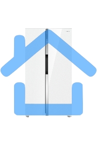 Холодильник Maunfeld MFF177NFW белый глянец двухкамерный 263/170л морозилка сбоку, No Frost, Side by Side