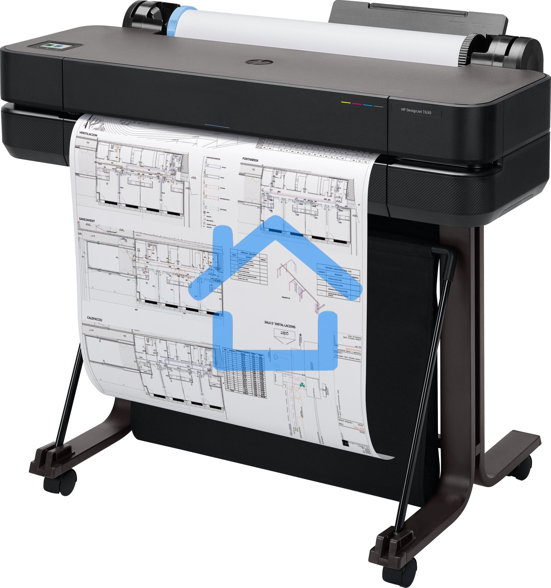 Плоттер струйный HP Designjet T630, A1, цветной, 24