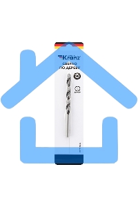 Сверло по дереву KRANZ 8х115 мм, цилиндрический хвостовик