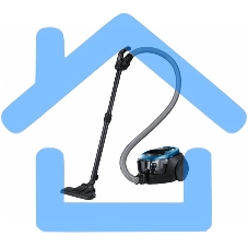 Пылесос Samsung VC18M31A0HU голубой, 380/1800 Вт, уборка сухая, пылесборник контейнер 2 л