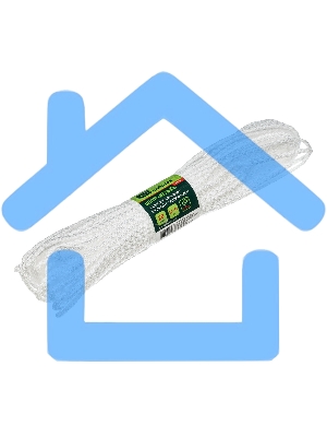 Шнур вязаный полипропиленовый Сибртех 93956 с сердечником, 3 мм, L20 м, 50-55 кгс Россия, белый