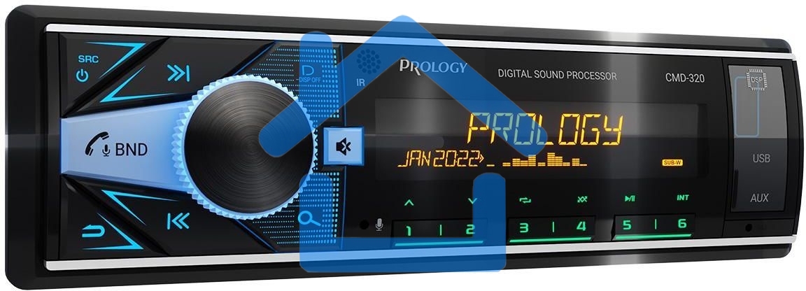 Автомагнитола Prology CMD-320 1DIN 4x55Вт