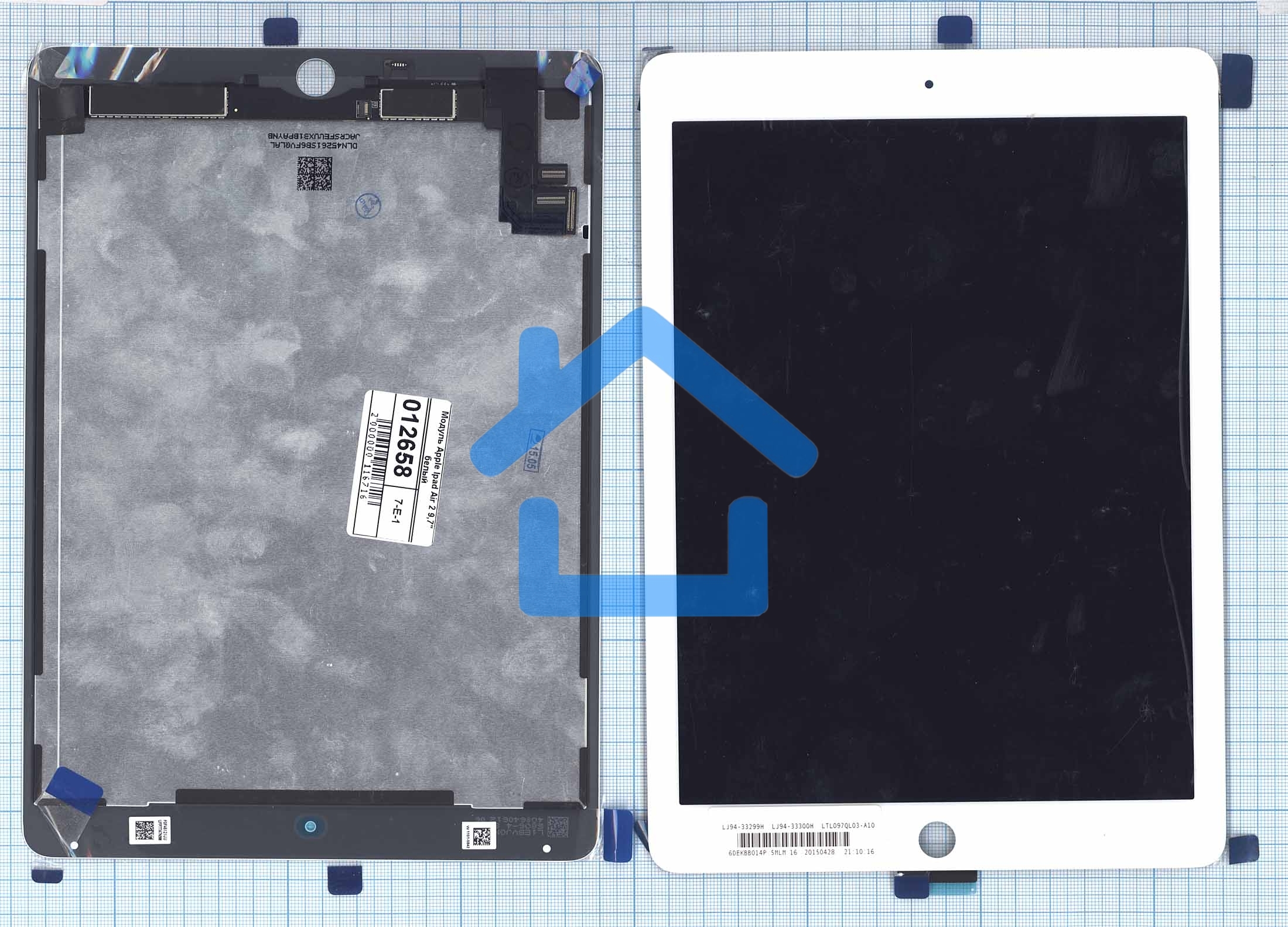 Модуль (матрица + тачскрин) для iPad Air 2 (A1566, A1567) белый